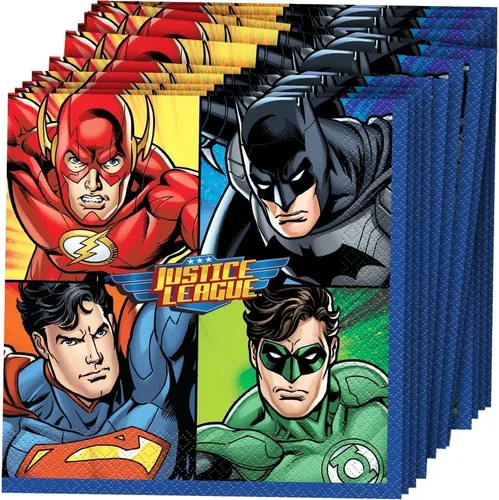 Vista 8 de Artículos de fiesta de Justice League, Servilleta para bebidas , talla única , Multicolor
