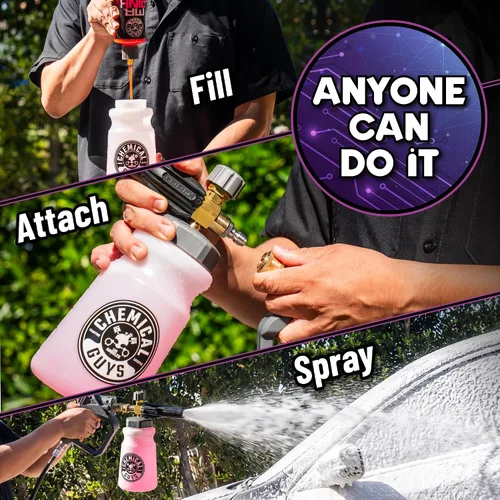 Vista 8 de Chemical Guys, Adjustable Foam Cannon for Pressure Washers, 32 oz