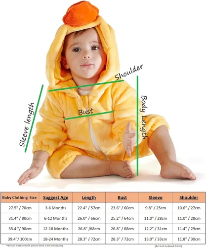 Vista 4 de MM SCRUBS Trajes de cosplay de animales disfraz de bebé para niños y niñas