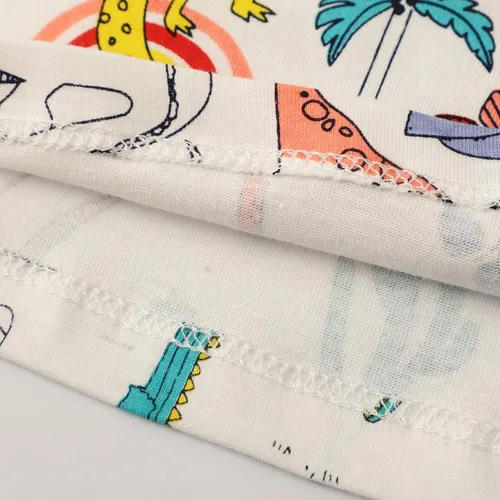 Vista 4 de Vestido acampanado para niñas pequeñas, lindo estampado de unicornio, arco iris, manga corta, casual, vestidos para niñas pequeñas para fiesta de 1