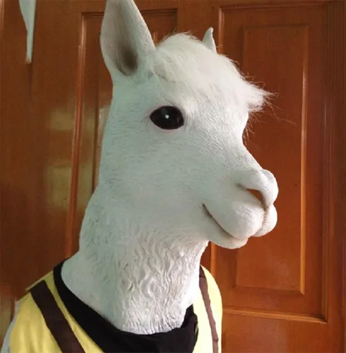 Vista 3 de Máscara de látex natural para cabeza Gmasking, alpaca