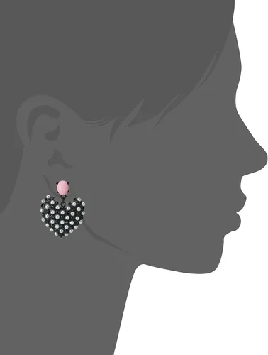 Vista 3 de Betsey Johnson - Pendientes colgantes de corazón
