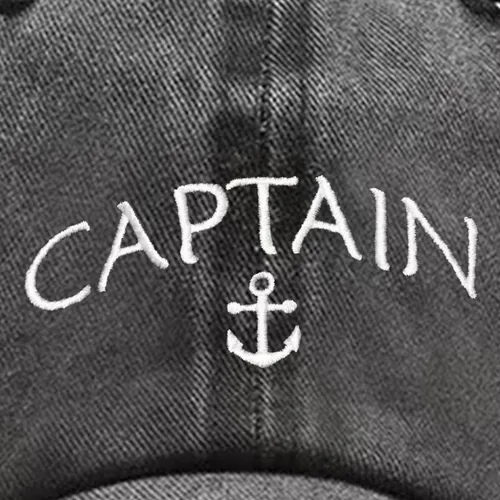 Vista 2 de Paquete de 2 gorras de béisbol de capitán de barco para hombres y mujeres, navegantes, marineros, regalos náuticos, perfectos regalos náuticos