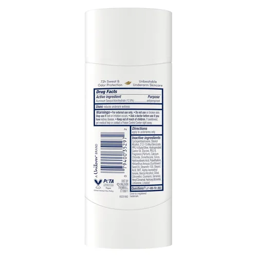 Vista 2 de Dove Advanced Care - Desodorante antitranspirante en barra Cool Essentials para ayudar a reparar la barrera de la piel después del afeitado, con 72