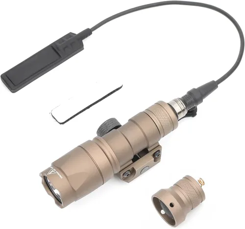 Vista 8 de M300A linterna táctica de 500 lúmenes con interruptor de botón y interruptor de presión remoto para modos constantes/momentáneos, compatible con 1 BK