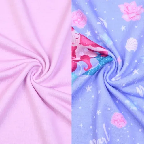 Vista 7 de QPANCY Paquete de 2 camisones para niñas, pijamas con mangas con vuelo, vestidos de noche de princesa, ropa de dormir de algodón