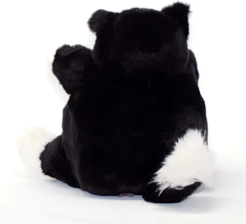 Vista 4 de Unipak Peluche de gato plumpee blanco y negro de 9 pulgadas de alto