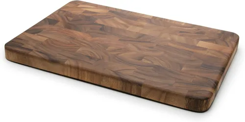 Vista 7 de Ironwood Oslo Tabla de Cortar Cuadrada de Fibra Transversal de Uso General, Talla Única, Madera de Acacia, Marrón Dice, Prep & Serve Great for