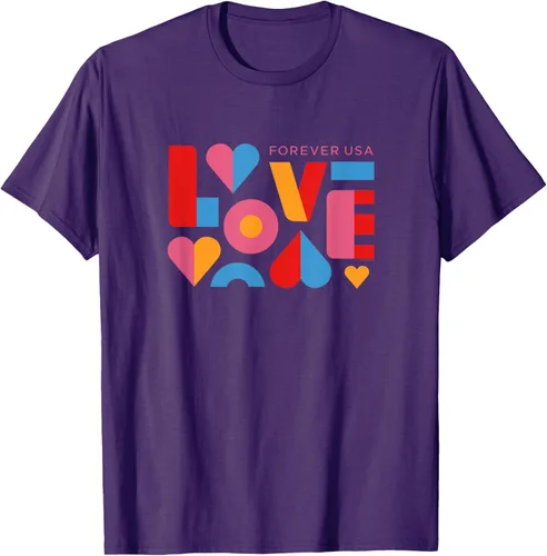Vista 16 de USPS Camiseta Forever USA Love, Negro