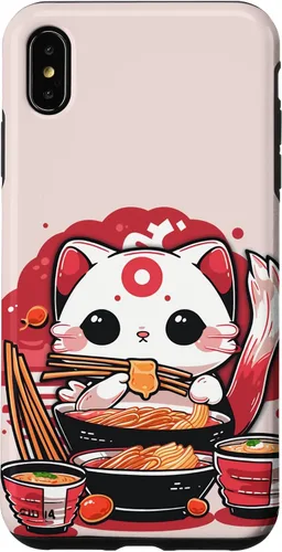 Vista 11 de iPhone 16 Japanese Cat Eating Ramen Cute Kawaii Cat Case