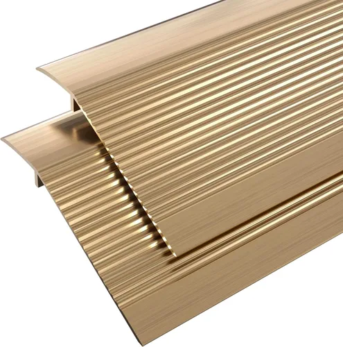 Vista 11 de Tira de transición de piso de metal, umbral de aluminio para puertas, para espacio de 0.4″ a 1.6″, para puertas, azulejos, madera, vinilo Negro