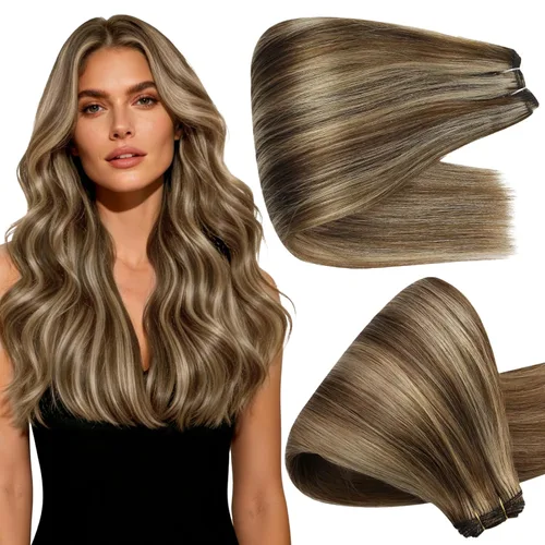 Vista 16 de Full Shine Extensiones de trama de cabello humano, cabello natural negro brillante, para mujeres, 1.76 oz (50 g), 10 pulgadas (25.4 cm), cabello