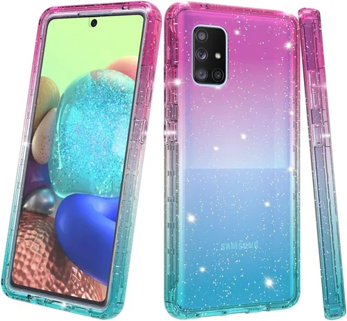 Vista 3 de Funda para Samsung Galaxy A71 5G (no compatible con A71 4G) de cuerpo completo, a prueba de golpes, con protector de pantalla integrado para niñas