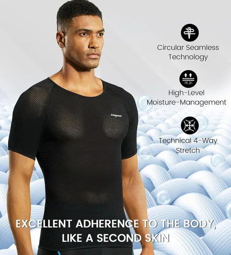 Vista 3 de Chalecos para hombremanga corta ciclismo capa base transpirable malla sin mangas Ciclismo capa base bicicleta ultraligera camisetas