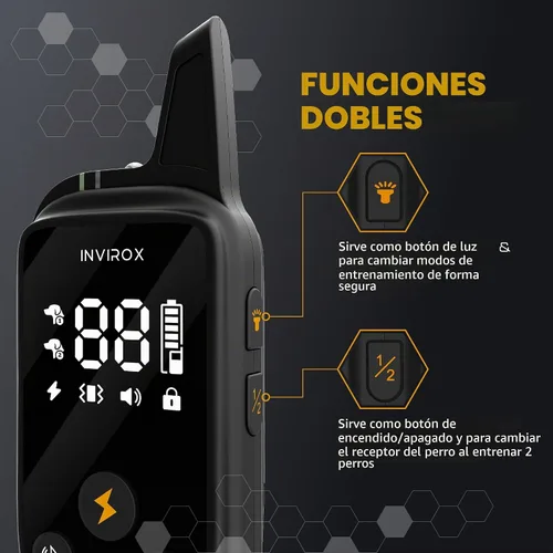 Vista 6 de INVIROX Collar de entrenamiento para perros edición 2026 con mando a Negro