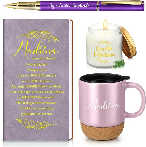 Vista 16 de Hushee 4 piezas de regalos cristianos para hombres, taza de café del hombre de Dios, diario de oración, vela perfumada, bolígrafo bíblico, regalos