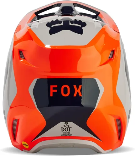 Vista 3 de Fox Racing Casco unisex para motocross V1, naranja fluorescente, talla XXL