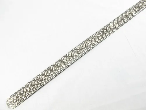 Vista 3 de Pelgio Piel de serpiente Cobra auténtica con cinturón para la cabeza de 46 pulgadas de largo natural Natural