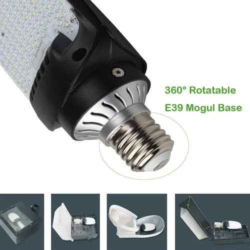 Vista 5 de Bombilla LED de reacondicionamiento de pala, 75 W/95 W/115 W de potencia seleccionable, 16,100 lm 5000 K luz diurna, base Mogul E39, reemplazo