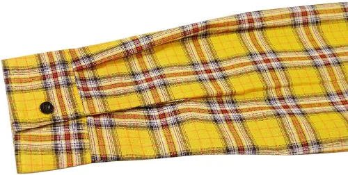 Vista 5 de Camisas de franela a cuadros de ajuste regular para hombre camisa casual de manga larga con botones