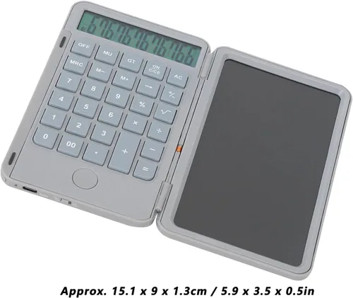 Vista 2 de Calculadoras de oficina, contador recargable con tableta de escritura, calculadoras de escritorio de pantalla grande de 12 dígitos con bolígrafo