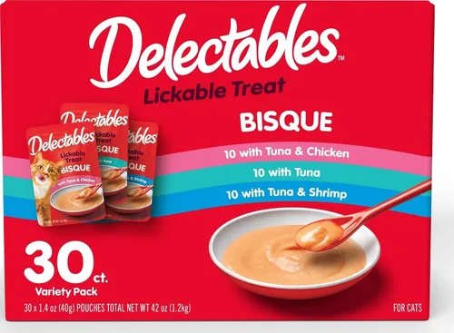 Vista 10 de Hartz Delectables - Golosinas húmedas para gatos, atún, 12 unidades - 3270011057