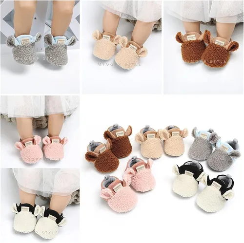 Vista 5 de GYQWJPC Zapatos de bebé para bebés y niñas, antideslizantes, suela suave, zapatos de cuna para recién nacidos, zapatos de 0-18 meses