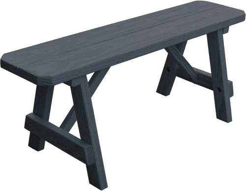 Vista 28 de Furniture Barn USA Pine - Banco tradicional de 2 pies, color negro