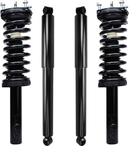 Vista 120 de Detroit Axle - Puntales y Amortiguadores para Chevy Traverse Buick Enclave GMC Acadia Saturn Outlook 2007-2012, 2 puntales delanteros con resorte