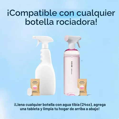 Vista 8 de BLUELAND Limpiador en aerosol para baño, paquete de 4 recargas, eucalipto menta
