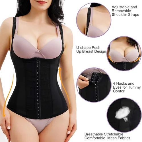 Vista 2 de YERKOAD Chaleco moldeador de cintura para mujer, con control de abdomen, faja de apoyo para la espalda