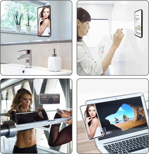 Vista 8 de Omio Funda antigravedad ultra fina con tecnología nano pegajosa mágica, cubierta protectora antigravedad, nano succión, flexible, antideslizante