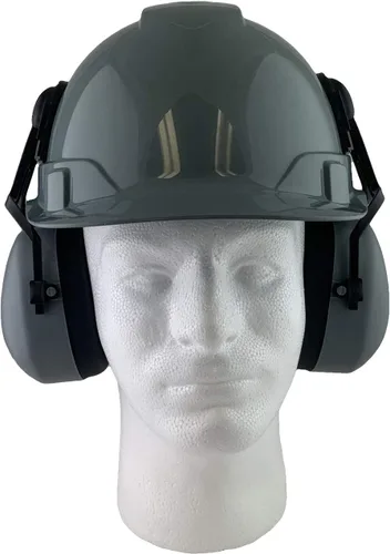 Vista 10 de Ridgeline - Casco de seguridad estilo gorra con orejeras incluidas, casco azul