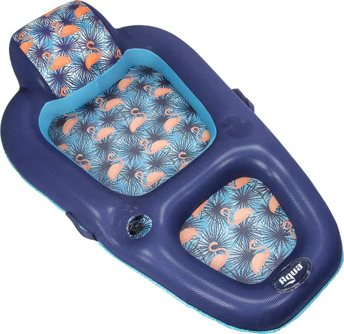 Vista 6 de Aqua Luxury Water Pool Lounge – Extra Large – Inflatable Pool Floats for Adults with Headrest, Backrest, Footrest & Cupholder – Multiple