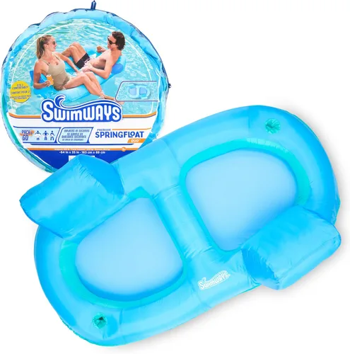 Vista 10 de [Usado] SwimWays Spring Float Premium Duo, Pool Chair Fits 2 Adults, Inflatable Pool Floats Adult with Fast Inflation for Ages 15 & Up