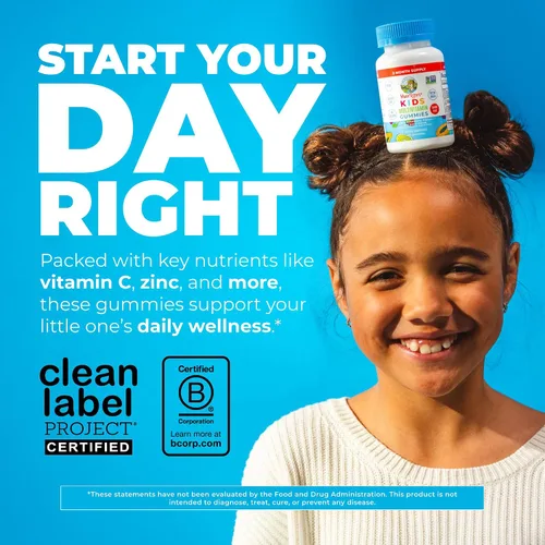 Vista 2 de MaryRuth Organics Vitaminas para niños Multi Sin azúcar Suministro para 2 meses Gomitas multivitamínicas para niños de 2 años en adelante