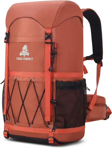 Vista 11 de Bseash Mochila de senderismo impermeable de 40L con cubierta para lluvia, bolsa de viaje deportiva al aire libre para camping, escalada, ciclismo