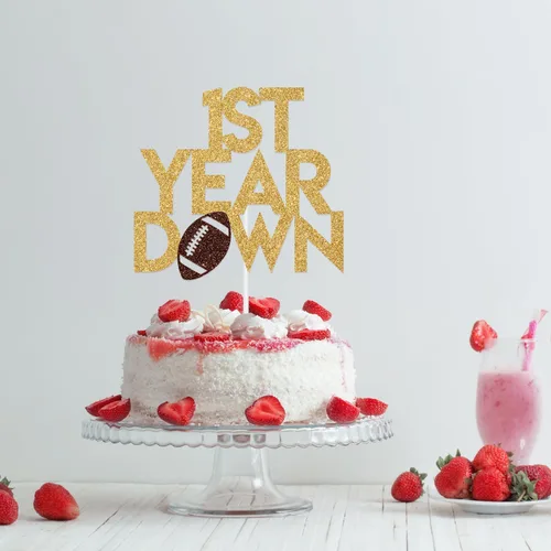 Vista 4 de Decoración para tartas de cumpleaños de 1er año, decoración de pastel de cumpleaños de 1er año, suministros de fiesta de primer cumpleaños