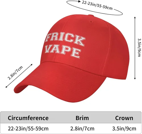 Vista 6 de Frick Vape Sandwich Cap para hombres y niños, sombrero negro, gorra de béisbol de visera plana, ajustable, gorra de camionero para papá, regalo