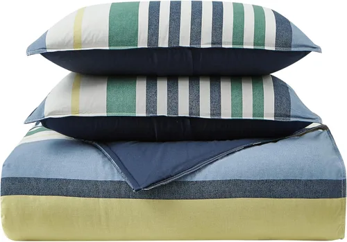 Vista 7 de Nautica - Juego de edredón 100% algodón, ultra suave con funda a juego, lavable a máquina, de fácil cuidado