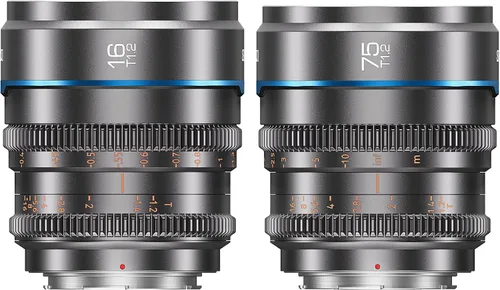 Vista 19 de Sirui Night Walker T1.2 Juego de Lentes Cine, 16mm, 24mm, 35mm, 55mm, 75mm Lentes de Apertura Grande con Enfoque Manual (Montura RF, Negro)