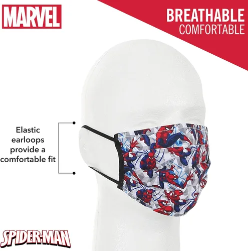 Vista 4 de Concept One Marvel Spider-Man All Over Design - Máscara facial para niños multicolor
