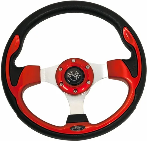 Vista 3 de Volante de carrito de golf Woodgrain Rally para Club Car, EZGO y Yamaha