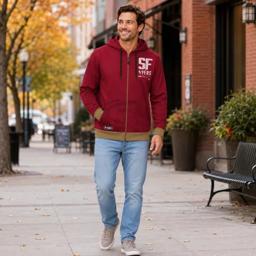 Vista 3 de Outerstuff NFL - Sudadera con capucha para hombre con cremallera completa en colores del