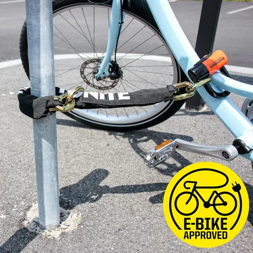 Vista 5 de Kryptonite New York 1275 Candado de Cadena con Anillo Cinch para Bicicleta, 2.5 Pies de Largo, Extra Resistente Anti-Robo Sold Secure Gold, Candado