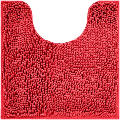 Vista 6 de Reyox Tapete de baño de felpilla, tapetes para inodoro en forma de U, tapete de baño de felpa suave, absorbente y peludo, tapete de contorno