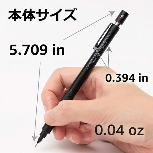 Vista 2 de Pentel Lápiz mecánico Graph 1000 para profesionales, para dibujo, 0.3mm (pg1003)
