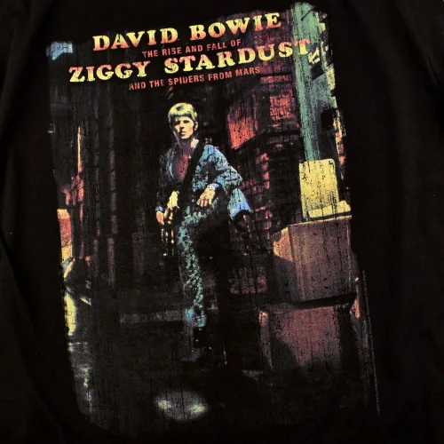 Vista 5 de David Bowie Ziggy Stardust Rock Album T Shirt & Stickers