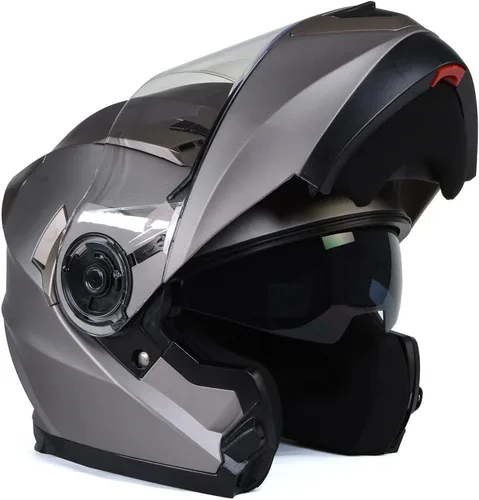 Vista 23 de Milwaukee Helmets Avanzados cascos modulares de motocicleta de cara completa para motorista con visera desplegable - XS