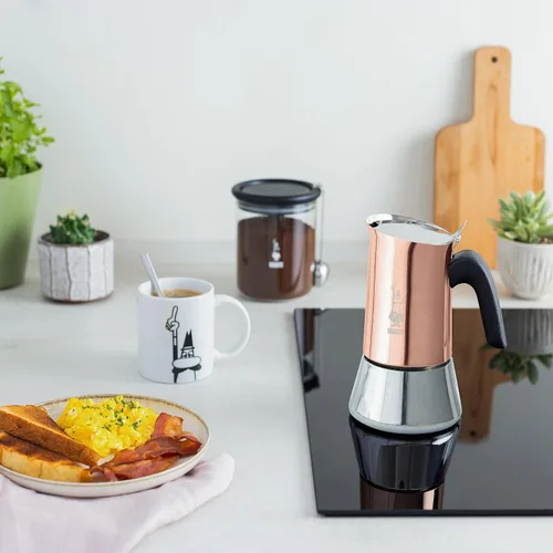 Vista 3 de Bialetti - Nueva cafetera Venus Induction, apta para todo tipo de placas, acero 18/10, 4 tazas (5.7 onzas), aluminio, cobre